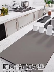 แผ่นระบายน้ำในครัว วินเทจ พิมพ์ออกมาแล้ว แผ่นรองจานบนโต๊ะอาหาร มัลติฟังก์ชั่ ดูดซับน้ำได้ดี เสื่ออบแห้งจาน อุปกรณ์สำหรับห้องครัว