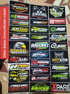 Stiker Sound | Stiker Audio | Stiker Sound System | Stiker Pack | Stiker 1 Lembar Bahan Cromo