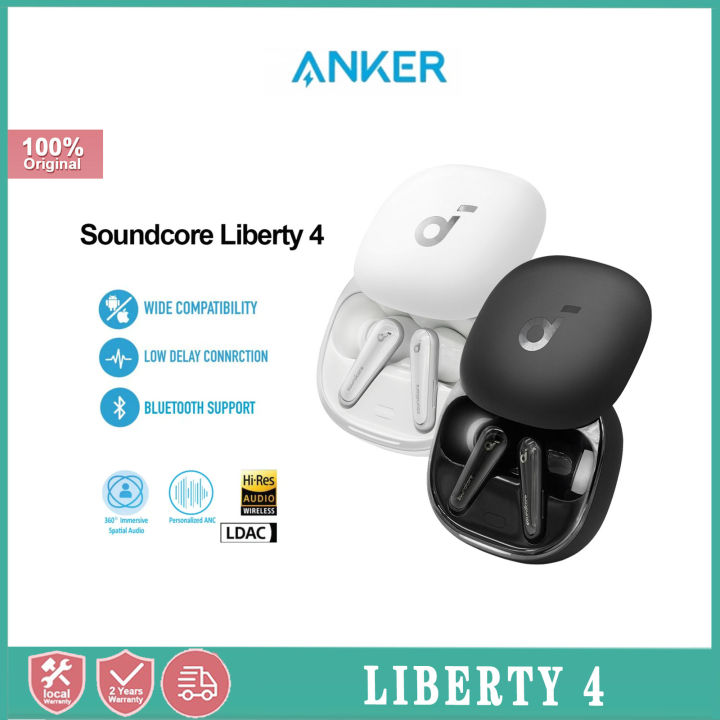 Anker Soundcore Liberty 4 TWS True Wireless Earbuds with ACAA 3.0,LDAC Hi-Res , Noise Cancelling Earbuds, Heart rate sensor A3953