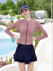 iFULL | Bộ Đồ Bơi Dài Tay Hai Mảnh Phong Cách Bảo Thủ cho Kích Cỡ Lớn