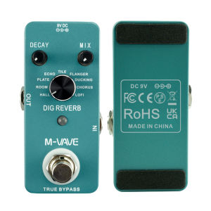 M-VAVE Digital Reverb Guitar Effect Pedal 9 Reverb Types Decay & Mix Control True Bypass Pedal Guitar Parts & Accessories