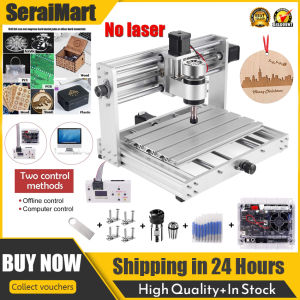 🚚 บริการจัดส่งในพื้นท้อง🚚เครื่อง CNC ทำเอง3018PRO สูงสุด | เฟรมอลูมิเนียมอัลลอยด์ W/ออฟไลน์ | แกนหมุน200W สำหรับไม้/พลาสติก/อลูมิเนียม