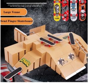 Finger Skateboards Skate Park Ramp Parts for Tech Practice Deck Children Gift Set Fingerboard Toys