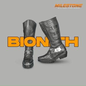 Milestone Sepatu Dinas Sepatu Patwal Sepatu Panjang Sepatu Boots Tunggang Buaya Kecil Warna Hitam Bahan Kulit Sapi Asli Sepatu Dinas POLRI Satpol PP Polantas DISHUB LLAJ Dll
