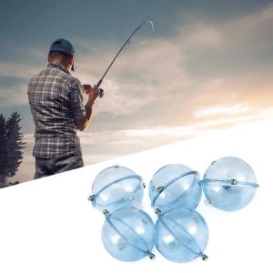 5Pcs/Set Fishing Float Transparent Bead ABS Plastic Hollow Bubble Surface Casting Fishing Accessories