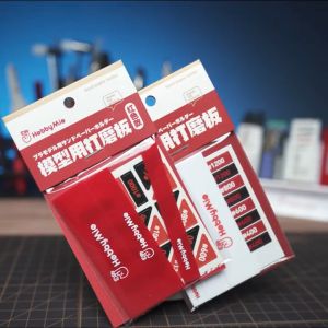 (HobbyMio) Acrylic Sanding Plate - Sandpaper Grinding Board Polishing Holder Gundam Tools Model Kit Chamfering Hobby Mio 亚克力打磨板 喵匠