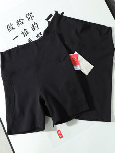 Womens Solid Color Fitness Sport Shorts Running Yoga Tight Waist Elastic Compression Running mid Waist Brief Yoga Pants