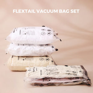 FLEXTAIL Vacuum Bag Set – 4pcs Durable Space-Saving Bags for Clothes and Bedding (Pump Required) – Ideal for Travel and Home