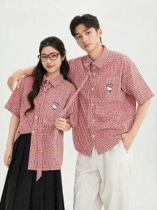 SANFU | Men Summer Checkered Short Shirt
