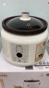 Nồi hầm nấu chậm chính hãng Unie 2 lit lòng sứ tráng men chống dínhtự ngắt cống suất caodùng gia đình