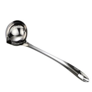 Stainless Steel Oil Separating Spoon Soup Colander Kitchen Gravy Oil Soup Fat Separator Yogurt Oil Skimmer Spoon Kitchen Gadgets
