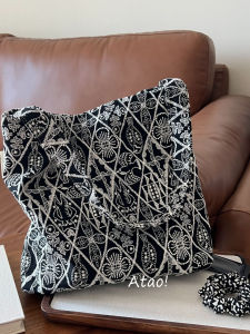 Retro Embroidered Canvas Single Shoulder Bag Underarm Handbag Simple New Chinese Style Commuter Bag Versatile Soft Cotton Strap