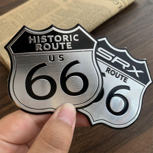 U.S. Route 66 Aluminum Car Emblem Stickers Retro Style Decorative Motorcycle Locomotive Body Fuel Tank Cap for HONDA SUZUKI YAMAHA DUCATI