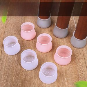 Thickened Silicone Table Chair Leg Covers Quiet Sofa Stool Protection Pad Anti-slip Modern Simple Style Home Fabric Art