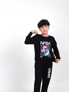 [Bộ dài tay trẻ em 1215] [OUTLET]Bộ thu đông cho bé trai Bigfox Miss Meow dáng thể thao kiểu Hàn Quốc chất nỉ da cá size đại trẻ em 12-15 tuổi 48kg