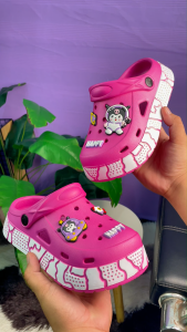 FC Casual Summer Fashion Clogs  Sandals with Cute Character jibbitz for girl kids