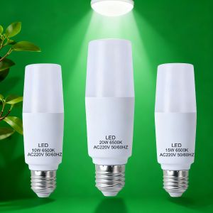 10~1PCS E27 Light Bulb 3-year Warranty 20W 10W White Light LED Cylindrical Corn Bulb AC 220V LED Lamp Home Decoration Chandelier