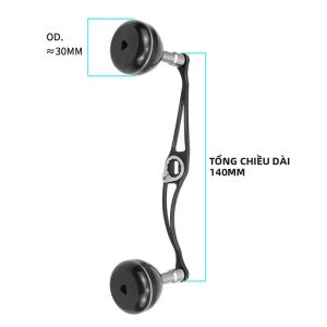 EKFan Tay Cầm Máy Câu Hợp Kim Siêu Nhẹ 30G 130MM/140MM Núm Cho Baitcast Trolling Ocean River Fishing Wheel Parts Đen Đỏ Vàng Xám