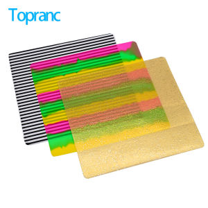 8Pcs Silicone Film Skirt Sheets 15x15cm Glitter Stripe Spot Pattern DIY Lure Skirt Material for Bass Jig Spinner Bait Making