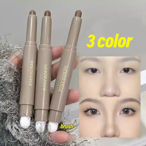 Dorisna Nasal Shadow Contouring Stick With Brush Bronzers Natural Grey Brown Face Shadow Matte Cream Contour