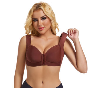 Plus Size Bra for Women Front Closure Seamless Wireless Push-Up 36-50 CD Cup Womens Underwear