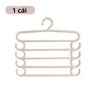 1 Cái Giá Treo Quần Đa Năng 5 Tầng Tiết Kiệm Không Gian Với Nhiều Tầng Và Kẹp Quần Áo Nhiều Màu Sắc Để Sắp Xếp Tủ Quần Áo