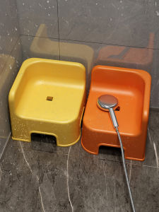Bathroom Special Small Stool Plastic Thickened Non-Slip Shower Foot Washing Chair Home Use Low Stool Shower Bench