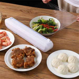Cling Film Cutting Box Cling Wrap Household Plastic Wrap Cutter Dispenser Box Plastic Food Wrap Cutter Kitchen Special Tin Foil Oil Paper