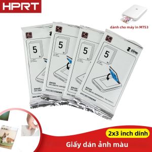 HPRT | Giấy Ảnh Màu Khổ 2x3 Inch Có Lớp Keo Dán Phía Sau Dành Cho Máy In Ảnh Bỏ Túi HP RT MT53 Giấy Ảnh Zink Bóng Một Mặt