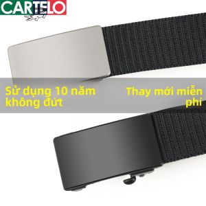 CARTELO | Smooth Buckle Simple Thick No-Hole Mens Belt