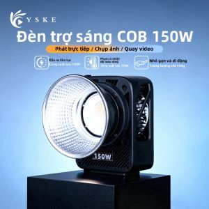 Đèn Video COB Hai Màu YSKE 150W 2700K-6500K 95+ CRI Với Bộ Chuyển Đổi Và Tấm Phản Xạ Dành Cho Chụp Ảnh Studio Chiếu Sáng Di Động