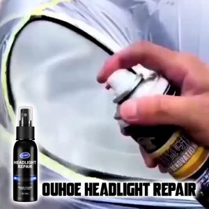 30ml Magic Car Headlight Polishing Agent Restoration Scratch Yellowing Remover Repair Fluid Headlight Renewal Polish And Maintenance Liquid Cleaner Kit 汽车大灯清洁剂