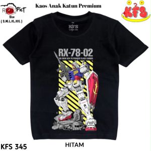 KFS 345 Kaos Anak Laki-laki Gambar Robot Gundam Transformers RX