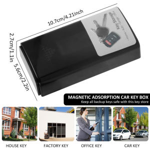 Waterproof Magnetic Key Box Magnetic Under Car Key Holder Rust-Proof Hider Box Multifunctional Box for Spare Key GPS Locator