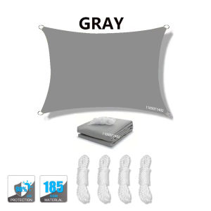 Sun Shade Sail UV Block Canopy Waterproof Patio Garden Backyard Carport Awning Shelter Heavy Duty with Stainless Steel D-Rings