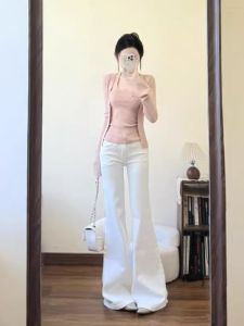 Stylish Knitted Open Cardigan And Strap Top Two-Piece Set Fashionable Age-Defying Beautiful Unique Autumn Collection for Women