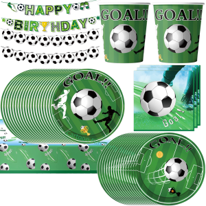 Soccer Party Disposable Tableware Paper Plates Cups Napkins Football Party Supplies Soccer Boys Sports Birthday Party Decoration