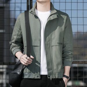 ROMON | Áo khoác công sở ngắn mùa xuân thu mới cho nam cổ bẻ thường ngày chống gió áo khoác thể thao ngoài trời thời trang áo khoác ngoài