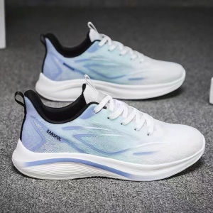 รองเท้าวิ่งแบบสวมลำลองสำหรับฤดูร้อนและฤดูใบไม้ร่วงแบบใหม่ รองเท้าวิ่งส้นแบนแบบสวมลำลองสำหรับวัยรุ่น ระบายอากาศได้ดี ป้องกันการลื่น น้ำหนักเบา ป้องกันกลิ่น รองเท้าวิ่งส้นแบนสำหรับวัยรุ่น