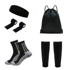 5PCS set Comfortable Sports Soccer Socks Waterproof Bag Calf Socks Bandages Sports Hijab