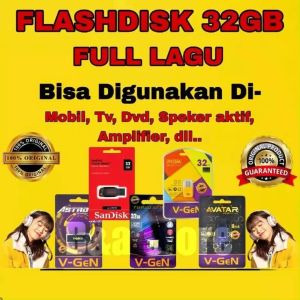 USB V-GEN 32Gb FLASHDISK Musik Full Mp4 dan Mp3 Flashdisk lagu buat mobil  usb langsung ada musik Storage Otg Penyimpanan flashdisk - Astro V-Gen 32GB