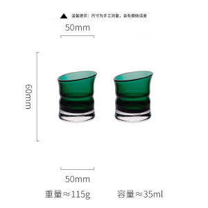 Handmade Bamboo Node Crystal Glass Whiskey Cup Japanese Style Retro Wine Pot Water Pot Alcohol Beverage Serving Set
