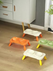 SKISOPGO Elevated Cat Bowls Dog Bowl Raised Cat Food Water Bowl Set with ABS Anti Slip Stand