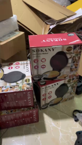Máy kẹp nướng làm vỏ bánh ốc quế Sokany 750W
