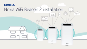 Refurbished Used Nokia WiFi Beacon 2 - Whole Home Mesh System | WiFi 6 Mesh Home Network Router - Mesh System