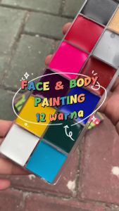 Face Body Painting 12 Warna Lukis/Cat Wajah Muka dan Badan/Make Up Cosplay Halloween