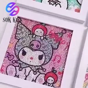 Tranh đính dá tranh đính đá tăng khả năng tập trung và luyện tính kiên trì cho bé tranh chưa hoàn thiện về bé tự hoàn thiện