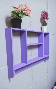 rak bumbu serbaguna plus 7 gantungan ( bisa request warna) bahan kayu mdf import tebal