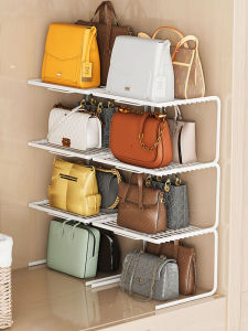 Multi-Layered Clothing Storage Rack Bag Display Stand Home Use Organizer Divider Closet Accessory Pure Color Japanese Style