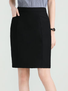 Suit Bodycon Dress Skirt High Waist Slimming Office Lady Skirt Womens Summer Professional Wrapped Skirt Black Work Pocket Skirt